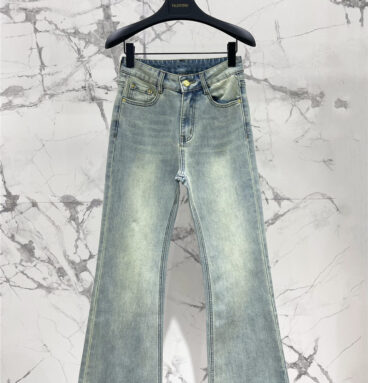 valentino V letter all-match bootcut jeans