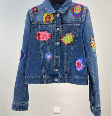 louis vuitton LV Yayoi Kusama co-branded denim jacket