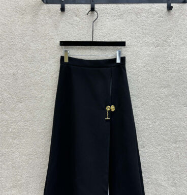 louis vuitton LV metal buckle decorated long skirt