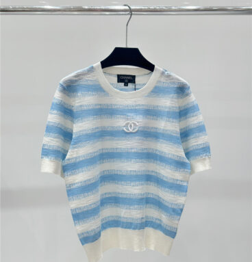 chanel double c knitted short sleeve replica clothing