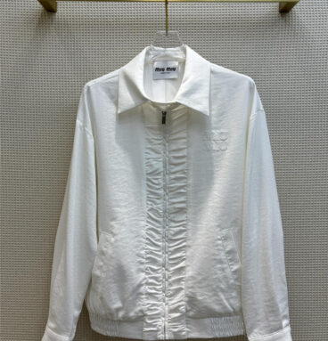 miumiu stand collar silk cotton jacket replicas clothes