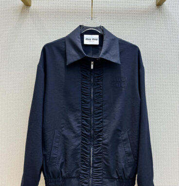 miumiu stand collar silk cotton jacket replicas clothes