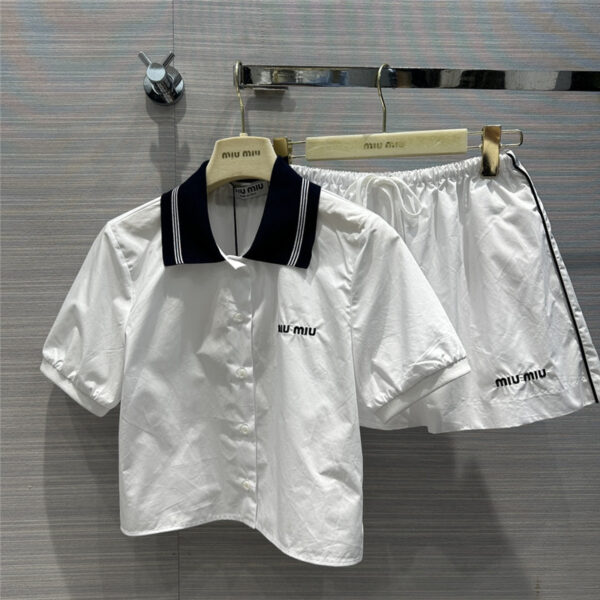 miumiu temperament shirt + miniskirt set replica clothes