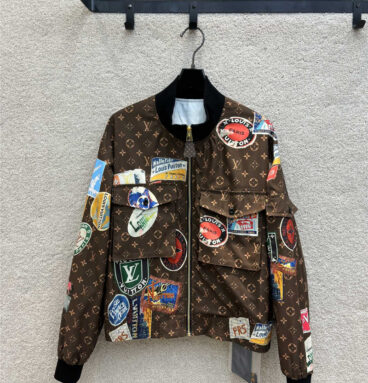 louis vuitton LV Flight Mode printed jacket replica clothing