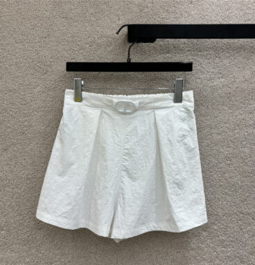 Hermès letter button decorative A-line shorts replica clothing