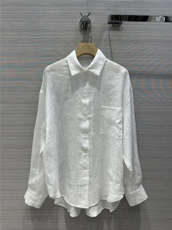the row cotton and linen long shirt replica clothing sites