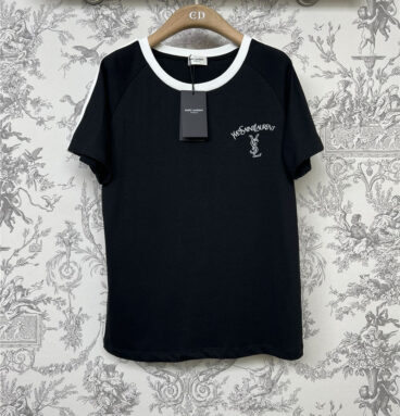 YSL new pure cotton T-shirt replica clothes