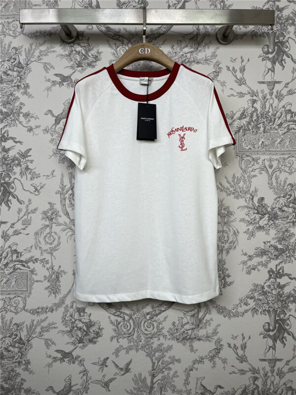 YSL new pure cotton T-shirt replica clothes