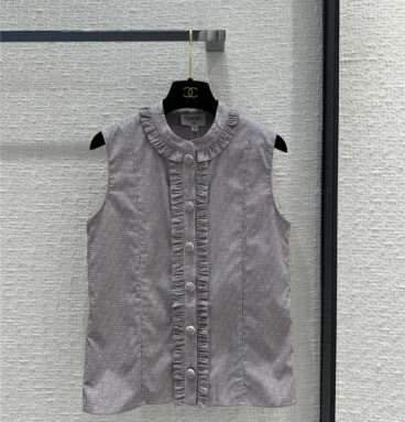 chanel lace vest shirt cheap designer replica clothes