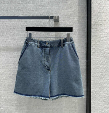 prada straight denim shorts cheap designer replica clothes