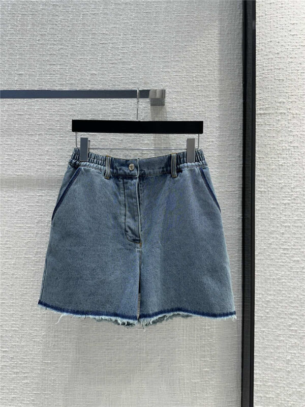prada straight denim shorts cheap designer replica clothes