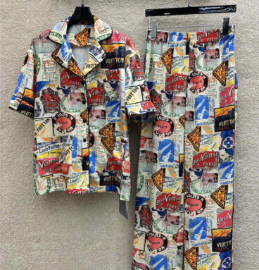 louis vuitton LV Flight mode series printed suit replicas clothes