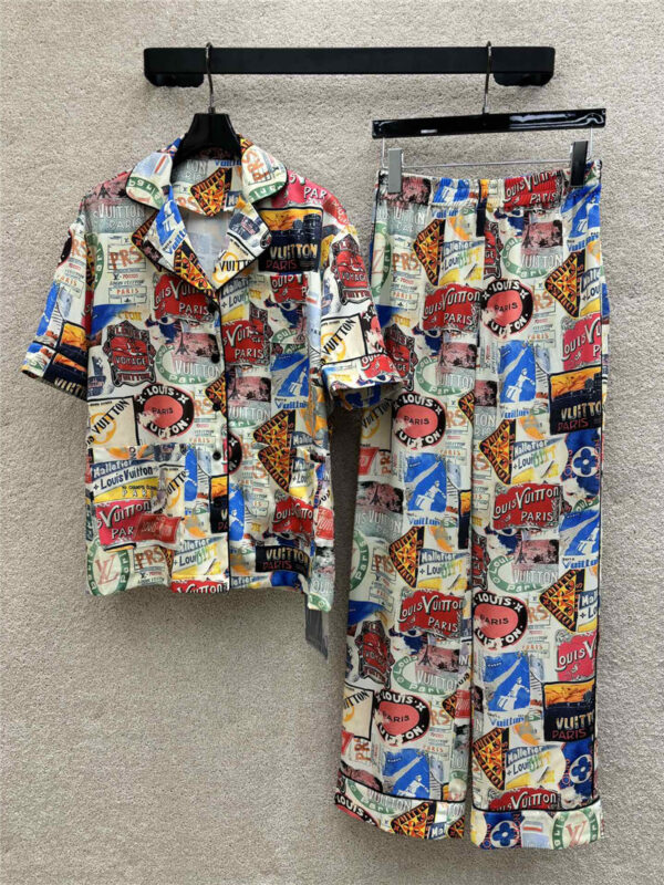 louis vuitton LV Flight mode series printed suit replicas clothes