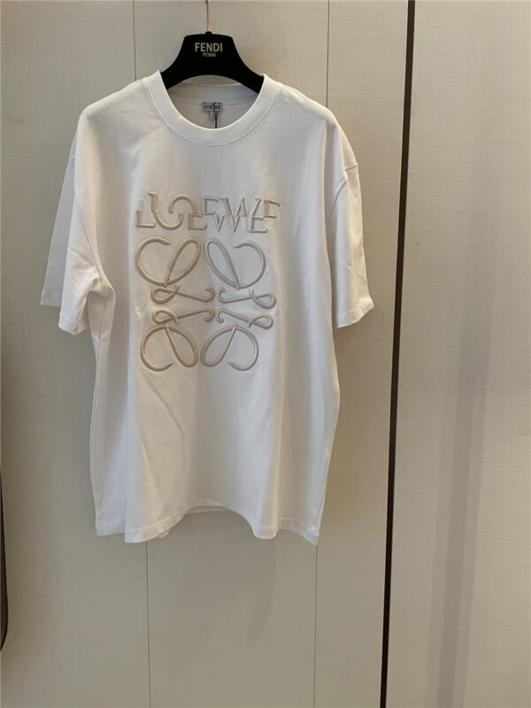 loewe embroidered short sleeves cheap replica designer clothes