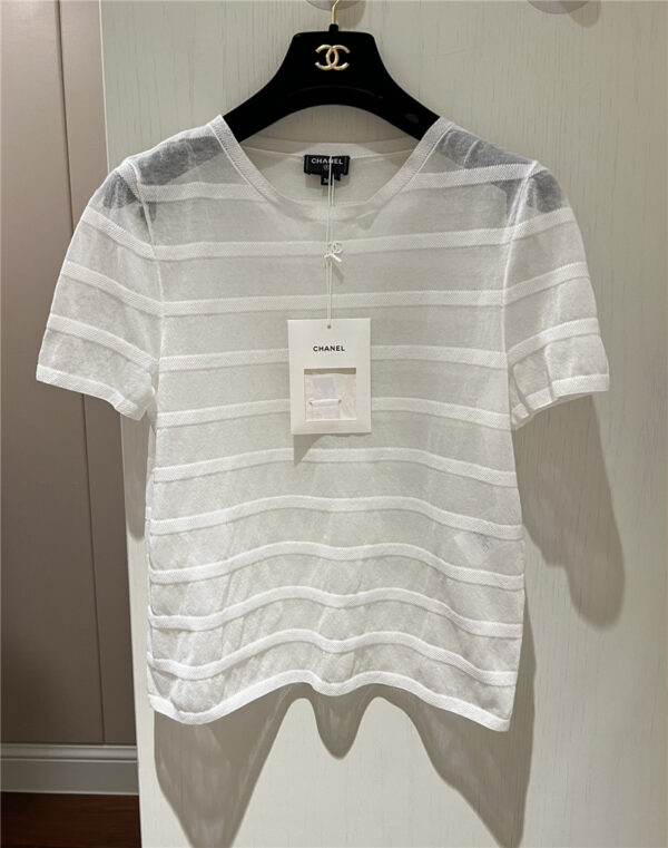 chanel round neck short sleeve T-shirt replica clothing