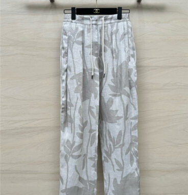 BC leaf silhouette print trousers replica d&g clothing