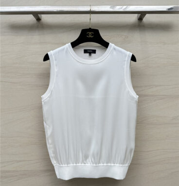 the row sleeveless silk vest replica designer clothes