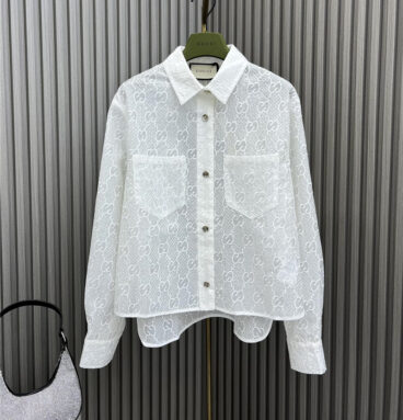gucci jacquard mesh shirt suit replica designer clothes