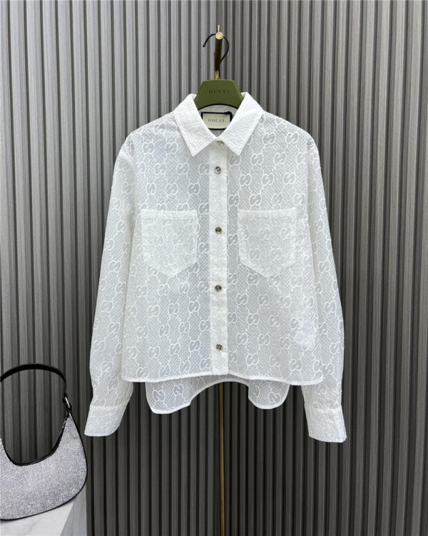 gucci jacquard mesh shirt suit replica designer clothes