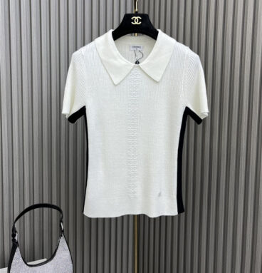 chanel wool knitted lapel top replica clothing sites
