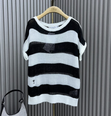 dior mohair striped knit top replica clothing