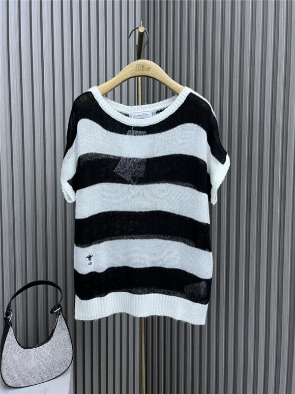 dior mohair striped knit top replica clothing