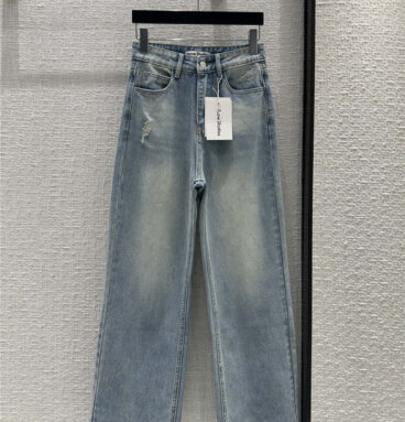 acne studios pink brand light blue jeans replica clothes