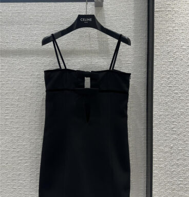 celine suspender tube top little black dress replicas clothes