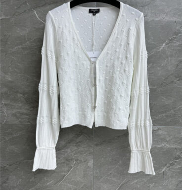 chanel bud sleeve knitted cardigan replica clothing sites