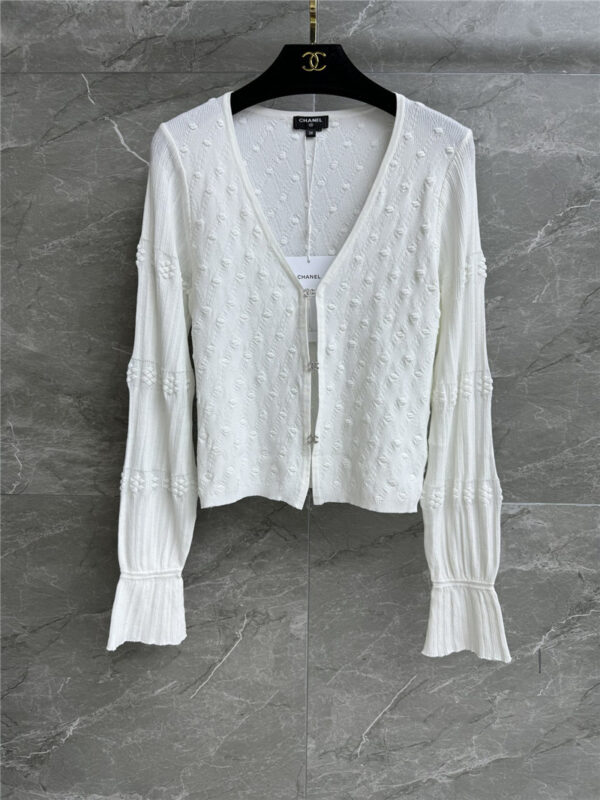 chanel bud sleeve knitted cardigan replica clothing sites