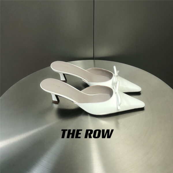 the row pointed toe bow cat heel sandals replica shoes