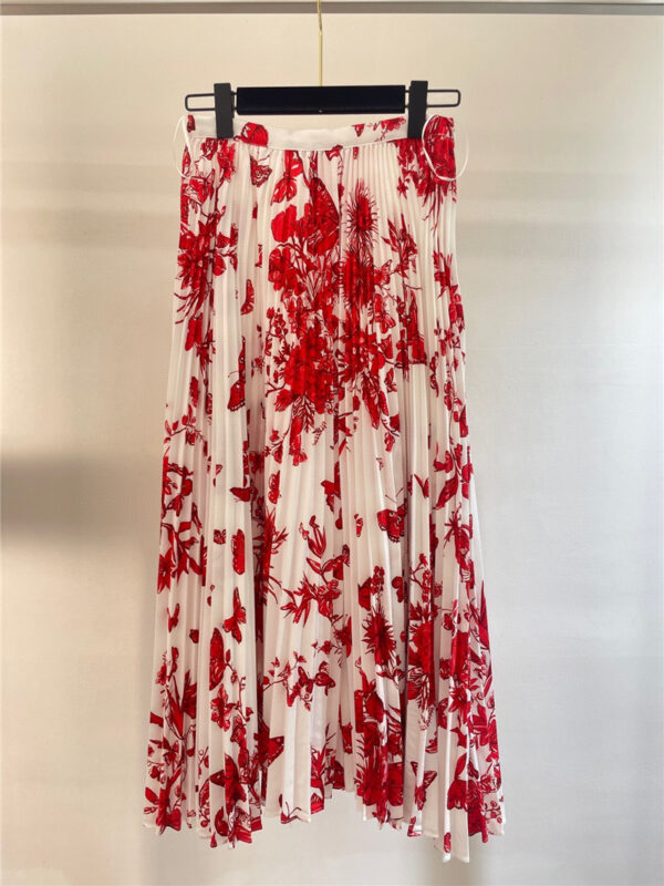 dior printed pleated long skirt cheap replica designer clothes