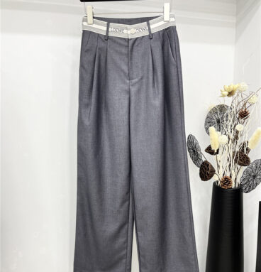 miumiu new contrast color waistband trousers replica clothes
