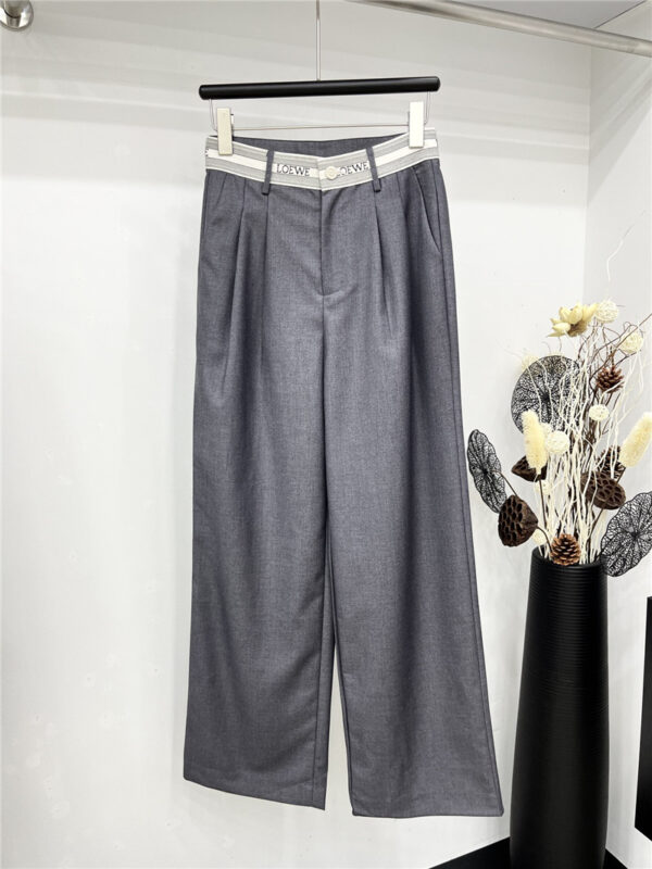 miumiu new contrast color waistband trousers replica clothes