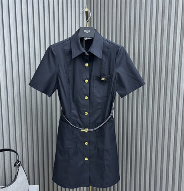 celine short sleeve belt dress replica d&g clothing