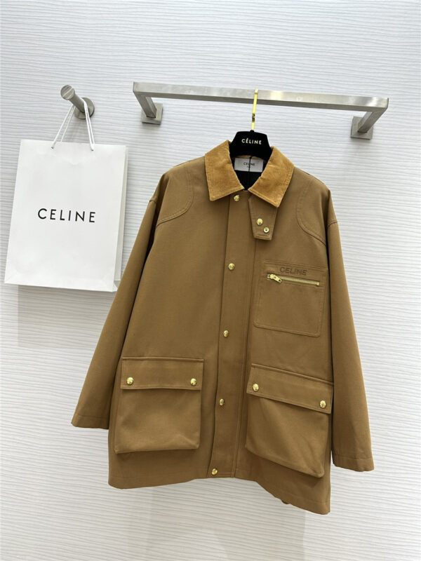 celine unisex work pocket jacket replica d&g clothing