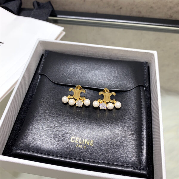 celine Arc de Triomphe beaded earrings