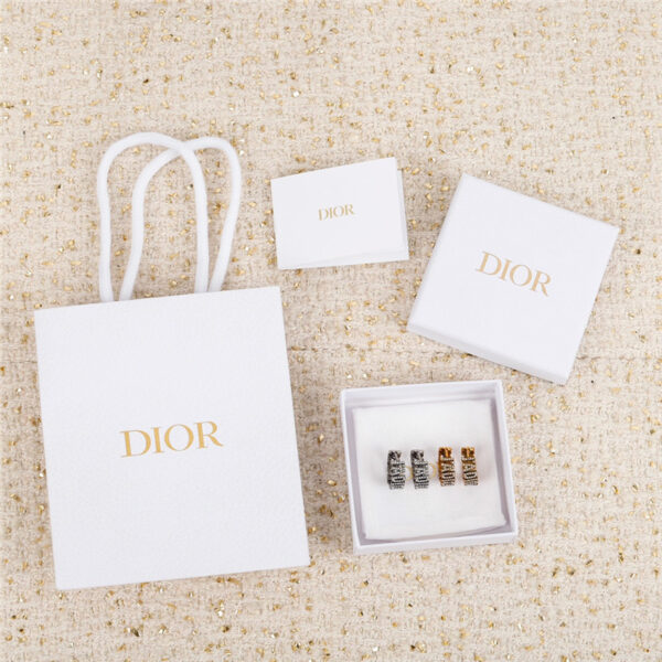 dior full diamond hook earrings