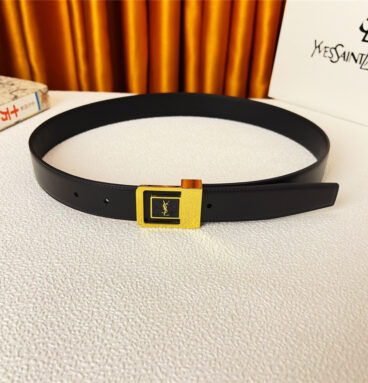 YSL classic double-sided pebbled belt