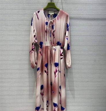 gucci art print silk dress replicas clothes