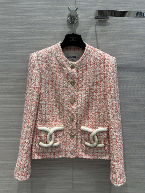 chanel colorful gauze plaid woven soft tweed jacket replica clothing