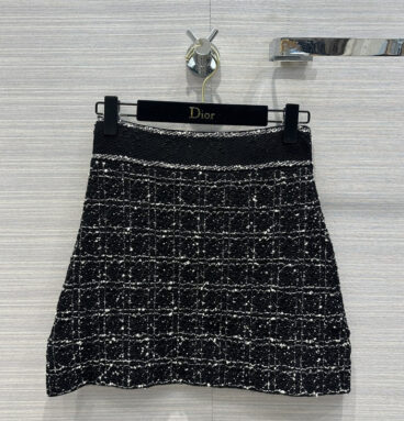 dior woven pattern knitted short skirt replica clothing