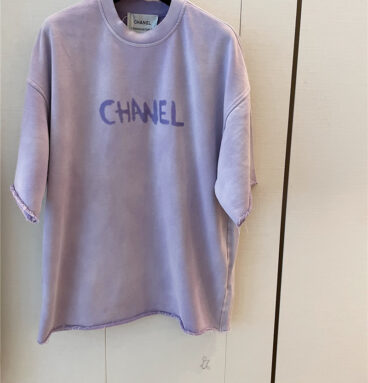 chanel new letter logo short sleeve replica designer clothes