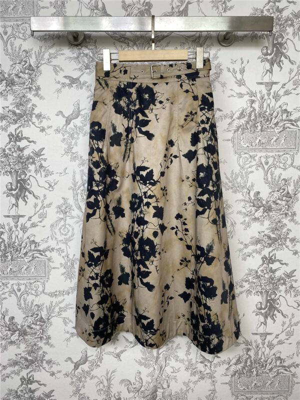 dior ink floral tie-dye skirt replica clothes