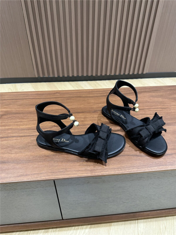 dior new embroidered sandals replica shoes