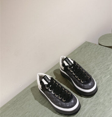 chanel popular black and white sneakers margiela replica shoes