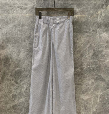 chanel elastic waist striped wide leg pants replica clothing