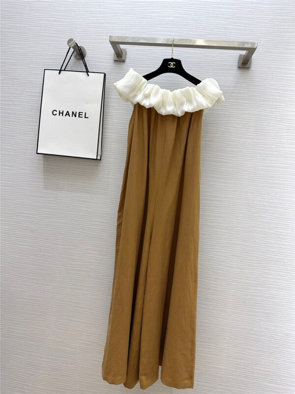 chanel boat neck silk and linen jumpsuit replica clothing sites