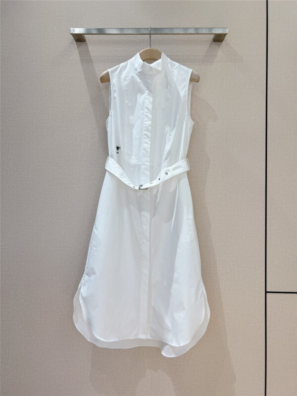 dior sleeveless belted shirt dress replica designer clothes