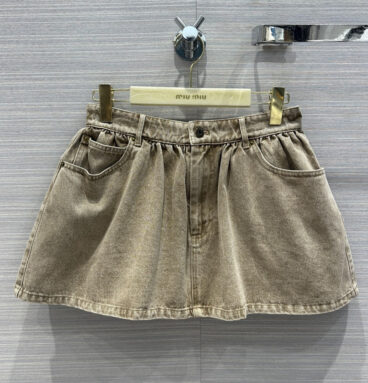 miumiu denim skirt cheap replica designer clothes